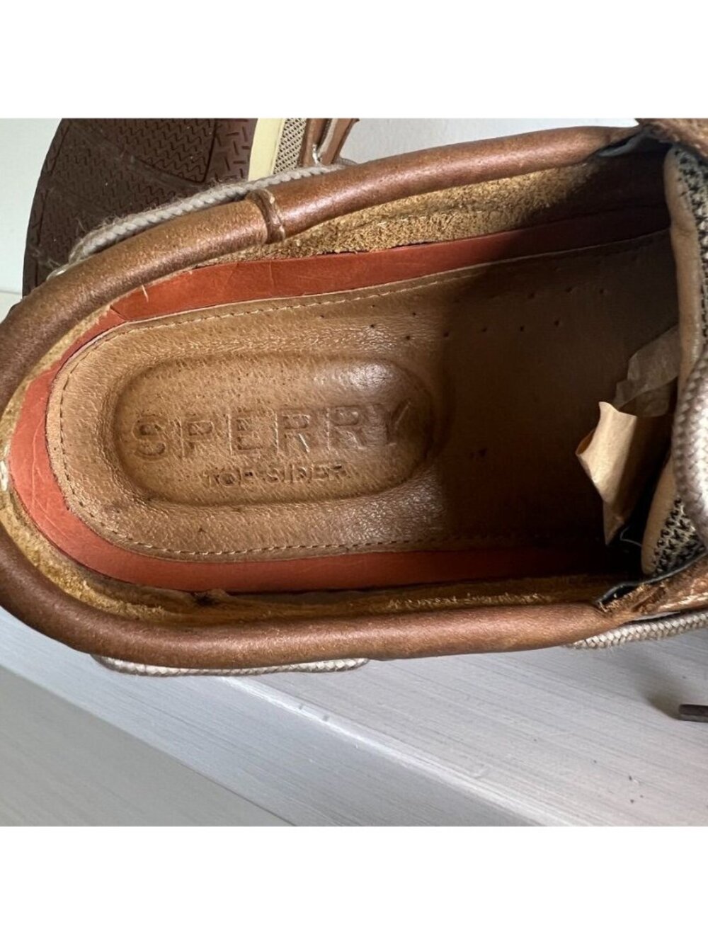 Sperry Topsider Mens 9.5W Billfish 3 Eye Boat Loafers Leather Shoes Preppy - Picture 8 of 13
